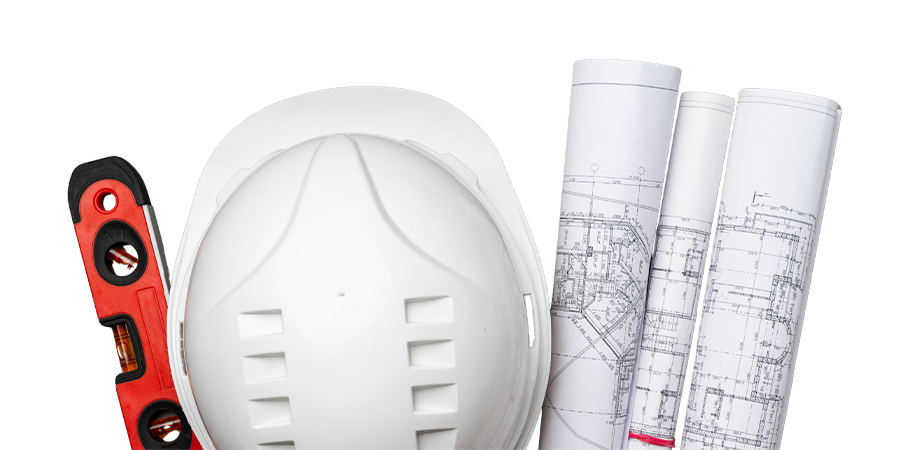 Casco y planos de construcción